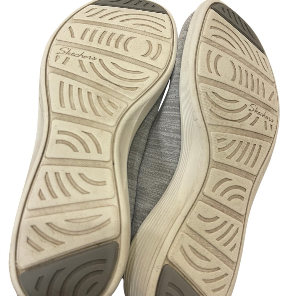 Skechers Reggae Fest Women's Gray Loafers Slip On Shoes - Picture 6 of 7